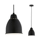 Neordic Pendelleuchte Hilla Ø 14cm in Schwarz mit Lüftungsschlitzen für optimale Belüftung und Pflanzenwachstum.