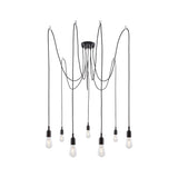 Neordic pendant light Ketil 7-light silicone black