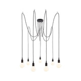 Neordic pendant light Ketil 7-light silicone black