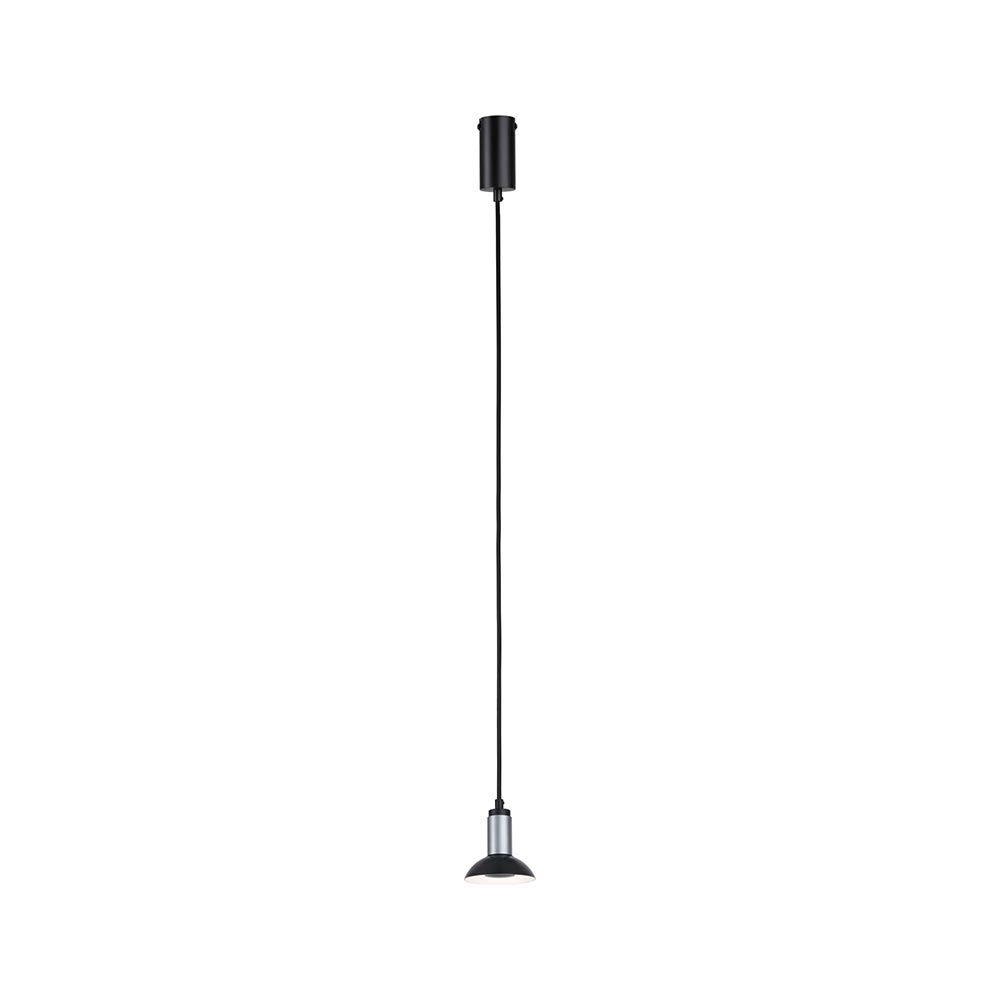 Neordic Pendellampe Runa in Schwarz mit minimalistischen Design und anpassbarem Schaft für GU10 Leuchtmittel.
