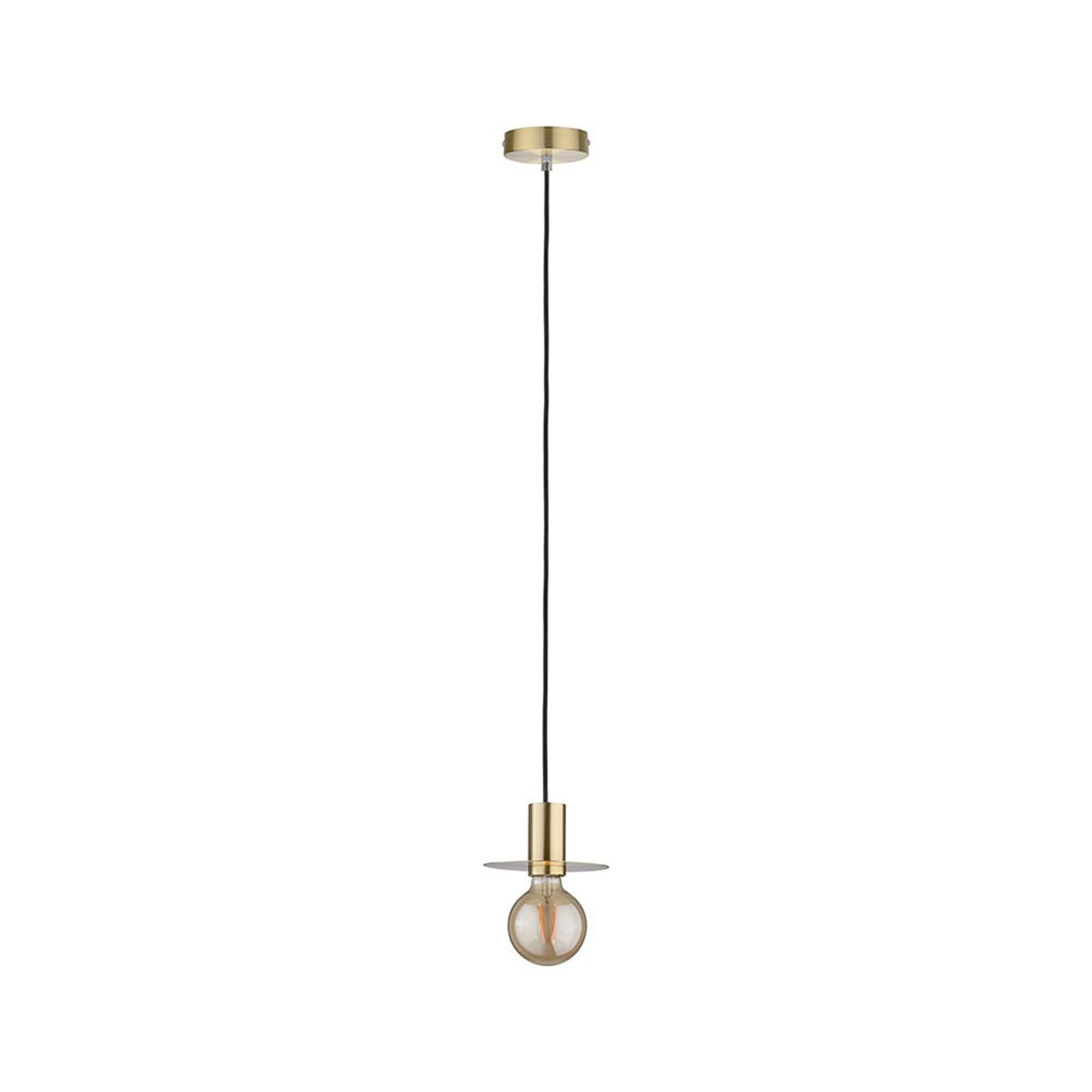Neordic Pendelleuchte Stian Messing-Gebürstet mit einem minimalistischen Design und Vintage-Look für stilvolle Innenräume.