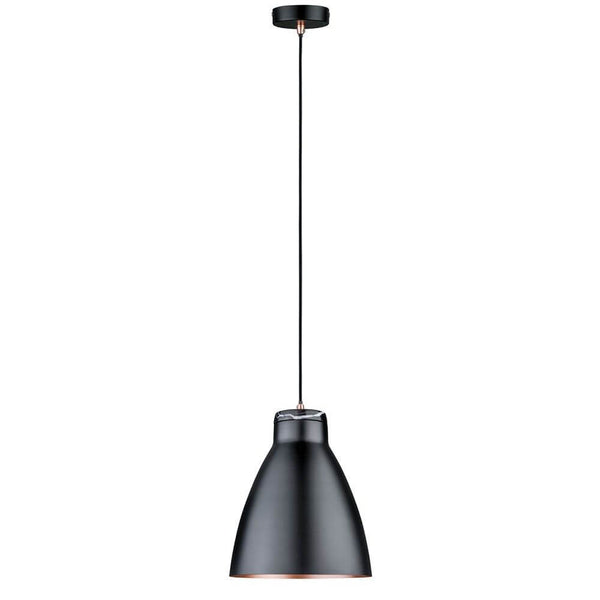 Neordic Roald Marmor Pendelleuchte Schwarz im skandinavischen Stil mit modernem Design.