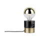 Neordic Vala Tischleuchte max1x20W E27 Messing geb Schwarz Marmor auf Tisch im Urban Jungle Stil.