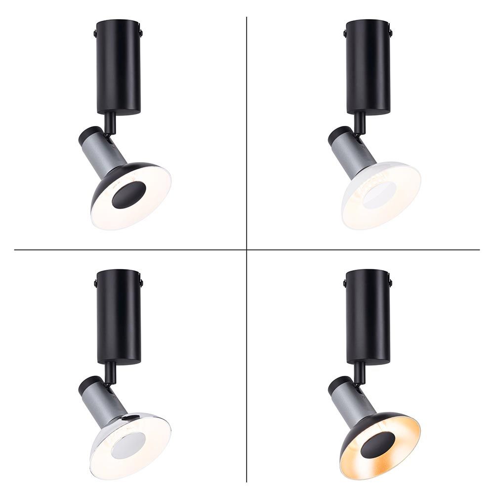 Lampada neordica da parete e soffitto runa schwarz, antracite