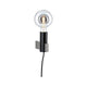 Neordic Wandleuchte Aik Dimmbar Schwarz mit dekorativer Glühlampe im eleganten, schwarzen Design.