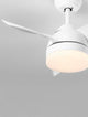 Nerina LED Ventilator 3000, 4000, 6500K Weiß, stylischer Deckenventilator mit LED-Beleuchtung, weißes Design.
