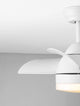 Nerina LED Ventilator 3000, 4000, 6500K Weiß mit modernen, eleganten Flügeln und warmem Licht.