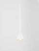 Alt Tag: Net LED Pendelleuchte Ø 6cm 3000K – schlanke weiße Design-Pendelleuchte mit konischem Schirm für fokussiertes Downlight, mattes Aluminiumprofil