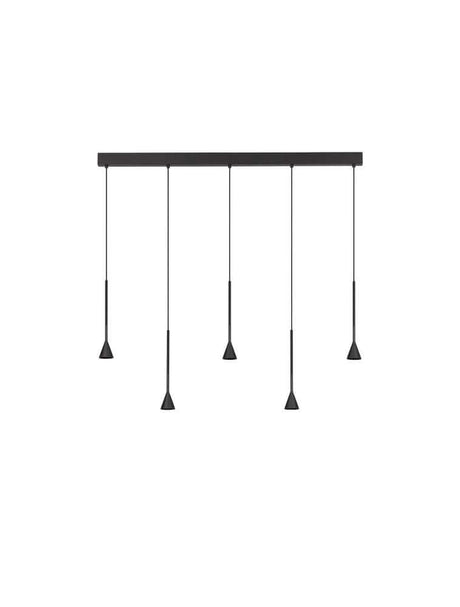 Lámpara colgante de LED neto 5 pilas 3000k negra