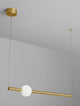 Neutron LED Pendelleuchte Horizontal 3000K Gold im modernen Design mit goldener und weißer Farbgebung.