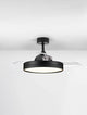 Nevma LED Ventilator Ø 107cm 3000, 4000, 6500K: eleganter Deckenventilator in mattem Schwarz.
