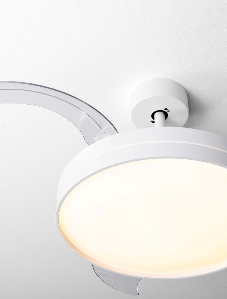 Nevma LED Ventilator Ø 107cm 3000, 4000, 6500K – eleganter Deckenventilator mit LED-Beleuchtung.