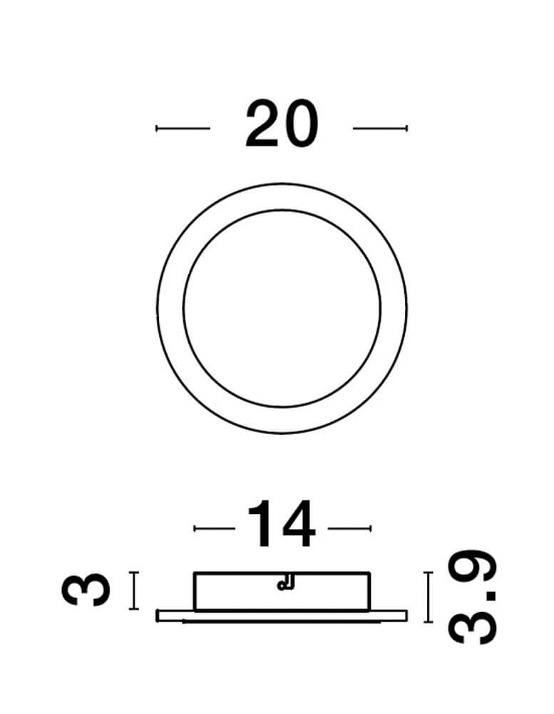 Nevo LED Wandleuchte Ø 20cm 3000K