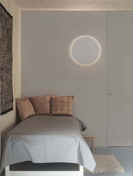 Nevo LED Wandleuchte Ø 30cm 3000K moderne goldene Wandleuchte für Schlafzimmer und Wohnraum