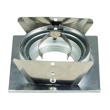 Tria I GU10 recessed frame made of aluminum with flexible holder for halogen and LED light sources.