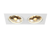 New Tria II ES111 Square White GU10 max. 2x75W with adjustable recessed spotlight.
