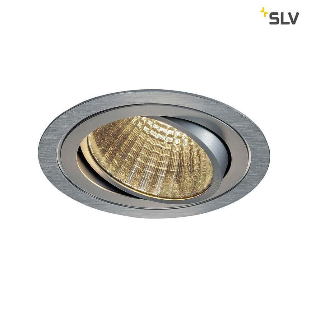 NOUVEAU TRIA LED DL Round Set Alu-Brushed 25W 30 °, 3000K, y compris le conducteur, Clip.