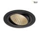 New Tria LED Downlight Round Schwarz 25W 30° 3000K in schwarz mit schwenkbarem Einsatz