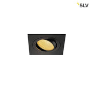 New Tria LED Downlight Square Schwarz 12W 38° 2700K schwarzes, schwenkbares LED-Downlight von SLV