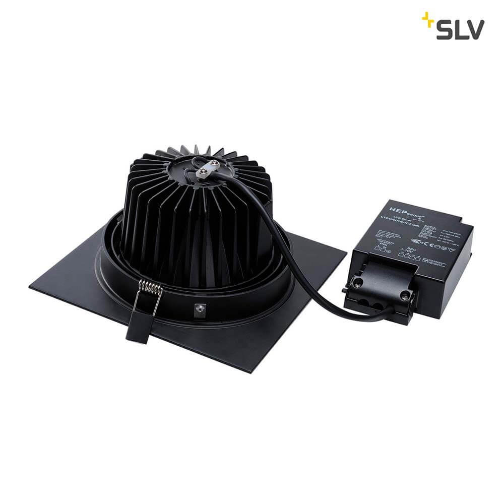 New Tria LED Einbaustrahler Eckig Schwarz 25W 30° 3000K