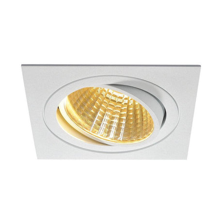 New Tria LED Downlight Square White 25W 30° 2700K in a square shape with warm white COB LED.