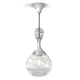 Elegante Blubb Glas-Pendellampe mit mundgeblasenem Glas und schwarzer Lampenfassung, Hängelampe mit Textil-Aufhängung.