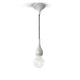 Blubb Mini Glas-Pendelleuchte in modernem Design mit mundgeblasenem Glas und 300cm Stoffaufhängung.