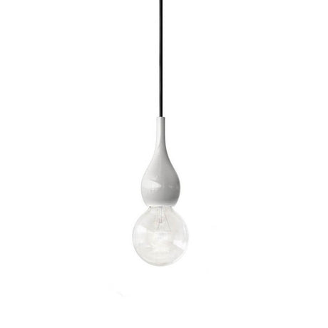 Blubb Mini forsænket pendel af glas, moderne lampe med mundblæst glas og stilfuldt stofophæng.