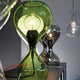 Blubb Tischlampe Glas mit Dimmer in grünem, mundgeblasenem Glas mit integriertem Dimmer.