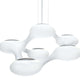 Cosmo LED Außen-Pendelleuchte IP44 in Weiß mit modernem Design und flexiblem Stahlseil.
