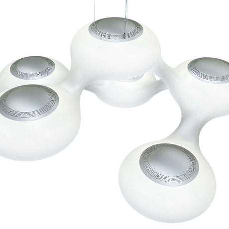 Cosmo XXL LED Pendelleuchte Dimmbar in Weiß mit hochwertigem Kunststoff und modernen Designelementen.