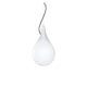 Liquid Light Drop-2 Außen-Pendellampe IP44 in tropfenförmiger, weißer Kunststoffausführung.