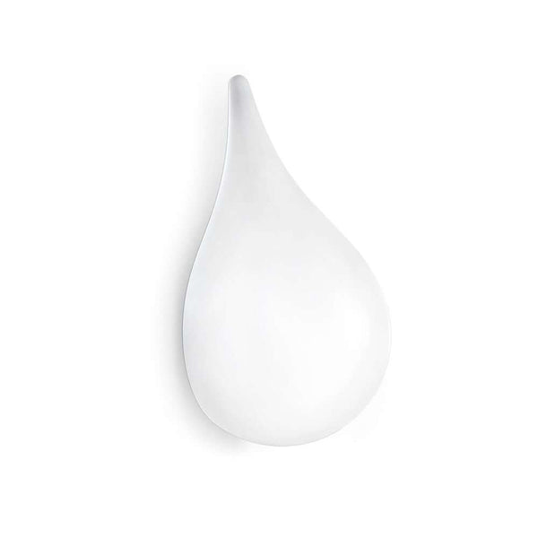 Liquid Light Drop-3 Wandleuchte, tropfenförmig, weißer Kunststoff, 67 cm, futuristisches Design