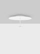 Nima LED Deckenleuchte 3000K Weiß in modernem Design und minimalistischer Form, flach und oval.