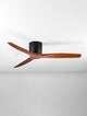 Ninemia Ventilator Ohne Beleuchtung Ø 132cm in Sandy Black Metal mit Dark Wood Color Holzflügeln.