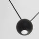 Nocci LED-Hängelampe 3-flammig in Schwarz, modernes Design mit hochwertigem Aluminium und warmweißer Beleuchtung.