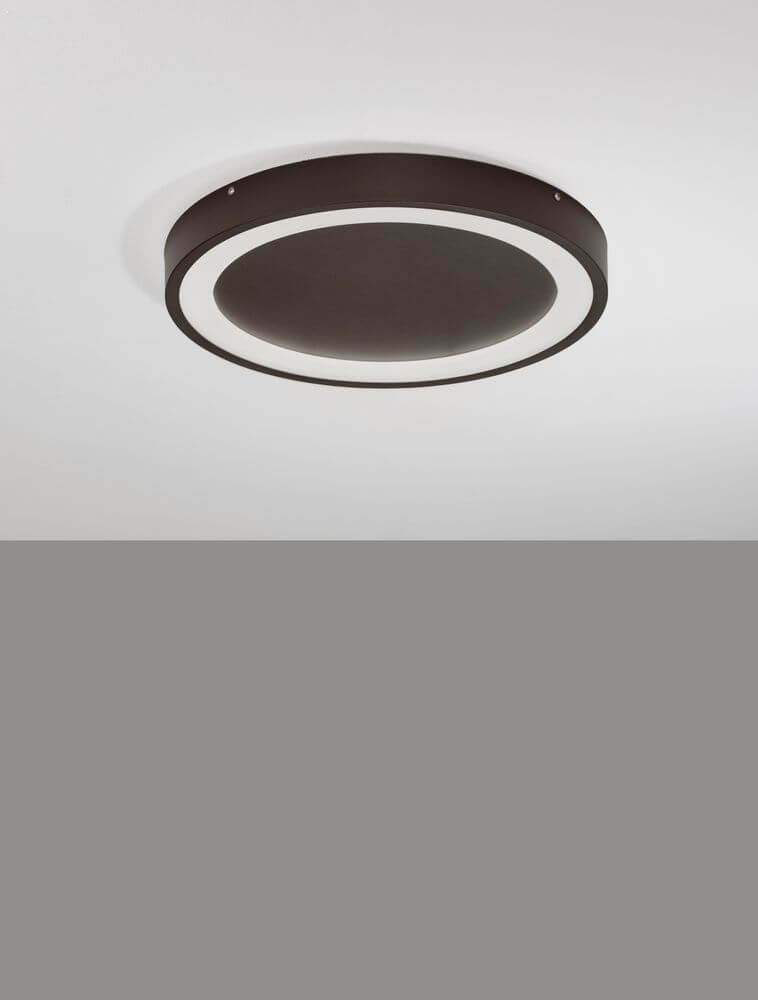 Nodi LED Deckenleuchte Ø 45cm 3000K in modernem, minimalistischem Design mit warmem Licht.