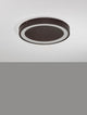 Nodi LED Deckenleuchte Ø 45cm 3000K in modernem Design mit mattem Aluminium und opalen Acrylflächen.