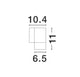Maßzeichnung der Nodus Außenwandleuchte GU10 Down IP54 mit Abmessungen 10.4cm x 6.5cm x 11cm.