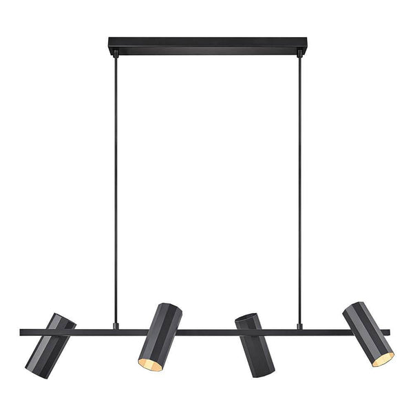 Alanis Hängeleuchte 4-flammig mit 10-seitigem Profil für minimalistisches Design über dem Ess- oder Küchentisch.