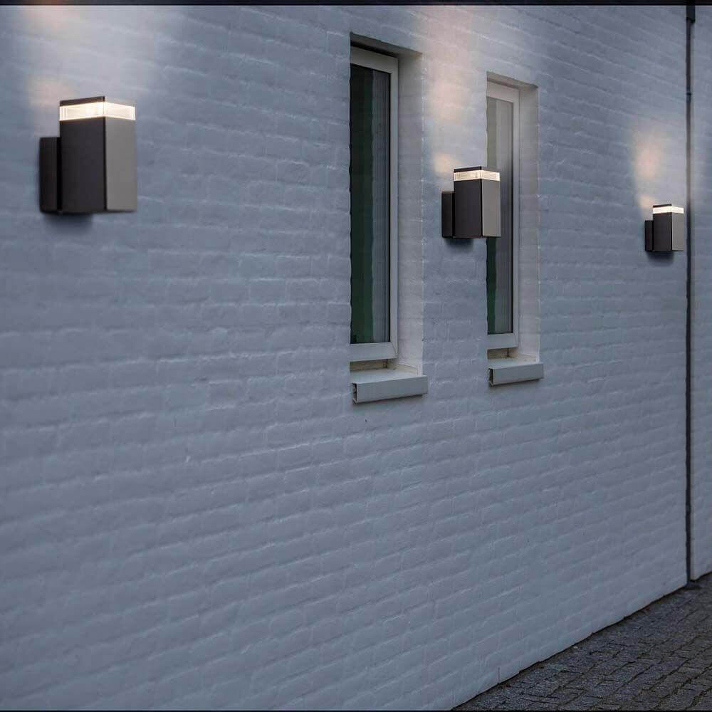 Outside wall lamp Elm IP44 black, clear
