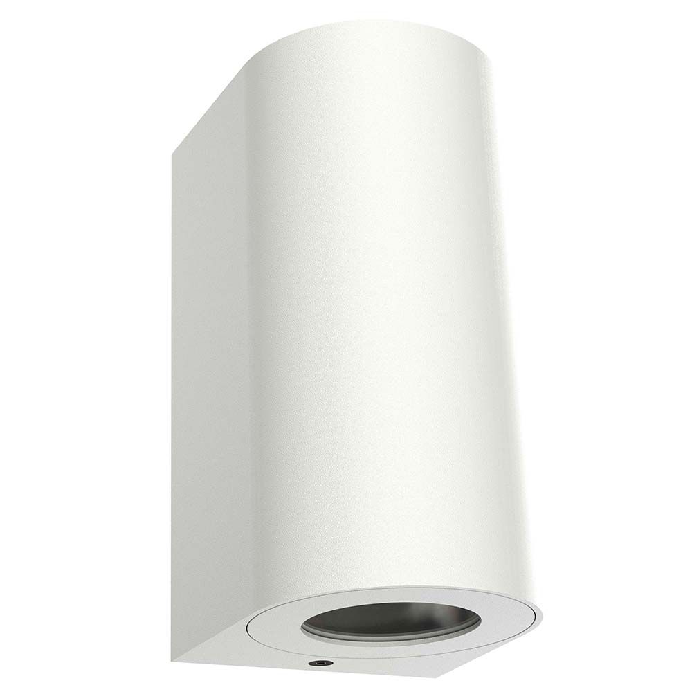 Außen-Wandleuchte Canto Maxi 2 in Weiß, skulpturales Design für stilvolle Beleuchtung innen und außen.