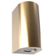 Außenwandlampe Canto Maxi 2 IP44 Messing in modernem Design mit goldener Oberfläche.