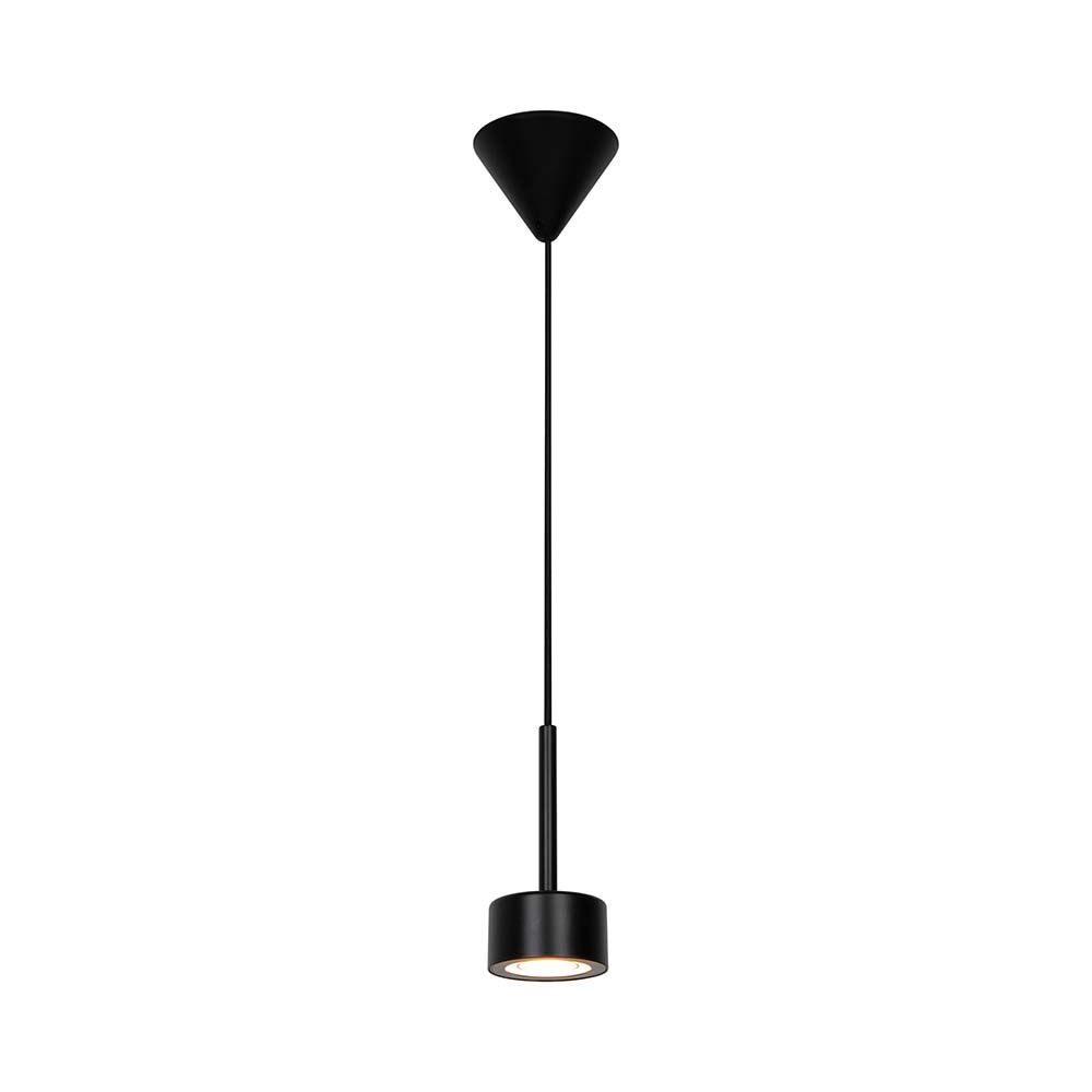 Clyde LED Pendelleuchte in elegantem schwarzem Design mit Moodmaker™-Funktion für anpassbares Licht.