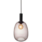 Lampe suspendue Alton 23 noir, couleurs fumigènes