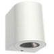 LED Außen-Wandleuchte Canto 2 IP44 Weiß in minimalistischem Design mit doppelt strahlendem Licht.