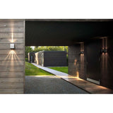 LED Außen-Wandleuchte Canto Kubi 2 IP44 strahlt Licht nach oben und unten im minimalistischen Design.