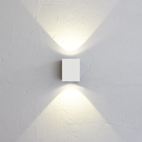 LED Außen-Wandleuchte Canto Kubi 2 IP44 Weiß, moderne Up-Down Außenleuchte mit Lichtkegel