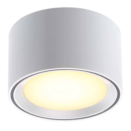 LED Aufbauleuchte Fallon Weiß - modernes Design mit integrierten LEDs und 3-Schritt Moodmaker™-Funktion.