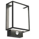 LED-sensorvegglampe Nestor IP44 dimbar svart med bevegelsessensor og minimalistisk form.